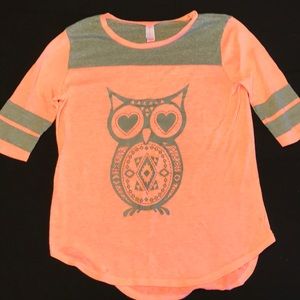 Owl Quarter sleeve shirt